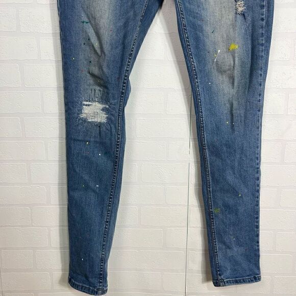 Serenade men’s Jeans size 36 skinny jeans paint splatter - Picture 3 of 16